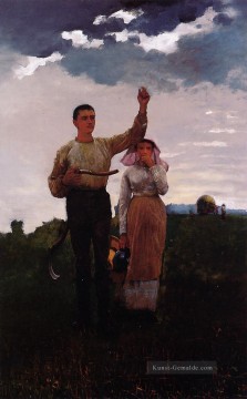 Beantwortung der Horn aka The Home Signal Realismus Maler Winslow Homer Ölgemälde
